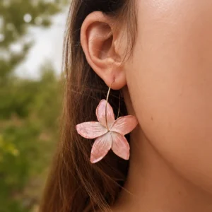 Pendientes Azahar rosa